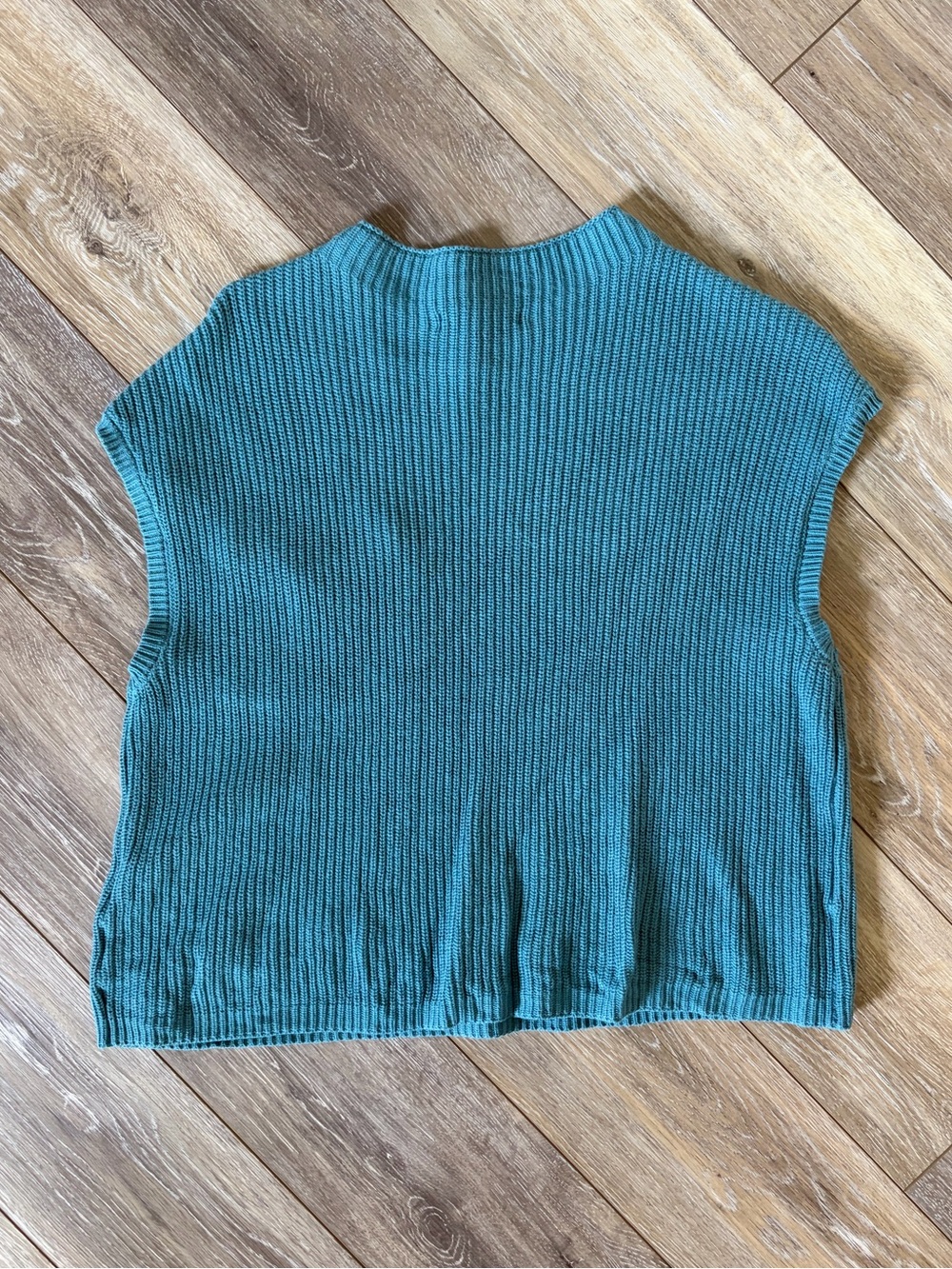 PrettyGarden Teal Knit Sleeveless Sweater Top - Picture 5 of 9